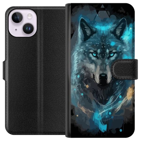 Lompakkokotelo Apple iPhone 14-laitteelle, jossa on Susi kuvio