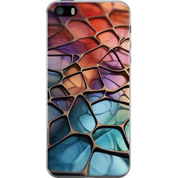 Mobilcover til Apple iPhone SE (2016) med Metallict mønster motiv