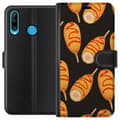 Miniatyrbillede 1 af 4: Tegnebogsetui til Huawei P30 lite med Kyllingedrumstick motiv