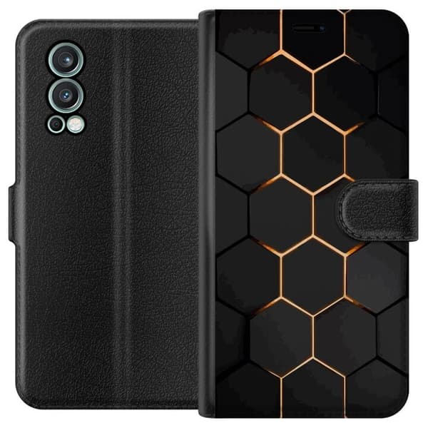 Lommeboketui til OnePlus Nord 2 5G med Luksuriøst Mønster motiv
