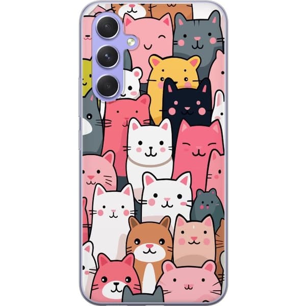 Mobilskal till Samsung Galaxy A54 med Kattmönster motiv