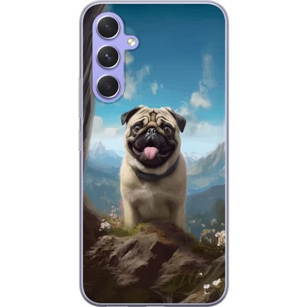 Mobilskal till Samsung Galaxy A54 med Glad Hund motiv