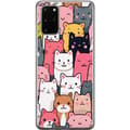 Miniatyrbillede 2 af 2: Mobilcover til Samsung Galaxy S20+ med Katte mønster motiv