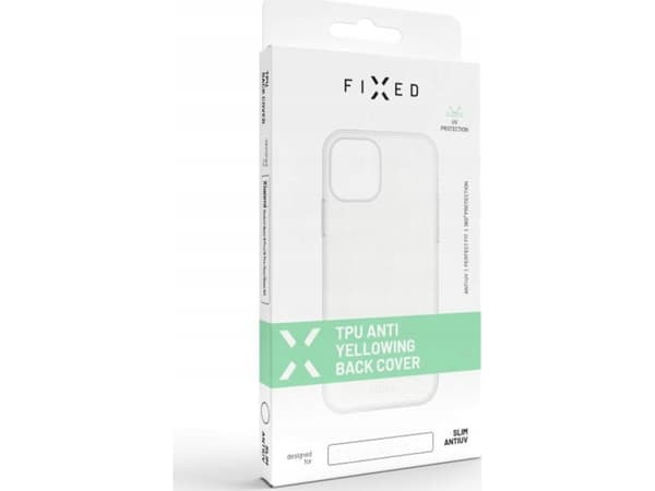 TPU gelio dėklas FIXED Slim AntiUV, skirtas Apple iPhone 15, skaidrus