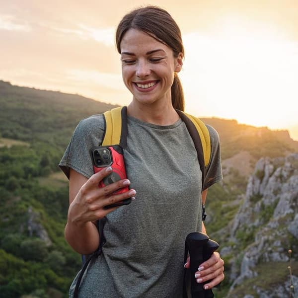iPhone 11 Pro Max Mobilskal Magsafe Ringhållare Armor - Röd