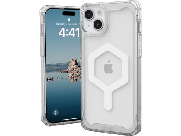 UAG Plyo MagSafe -kotelo iPhone 15 Plus - läpinäkyvä valkoinen