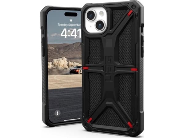 Urban Armor Gear 114309113940, Suojus, Apple, iPhone 15 Plus, 17 cm (6.7"), Musta