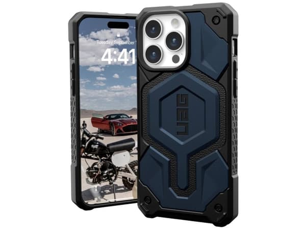 Urban Armor Gear 114222115555, Etui, Apple, iPhone 15 Pro Max, 17 cm (6.7"), Sort, Blå