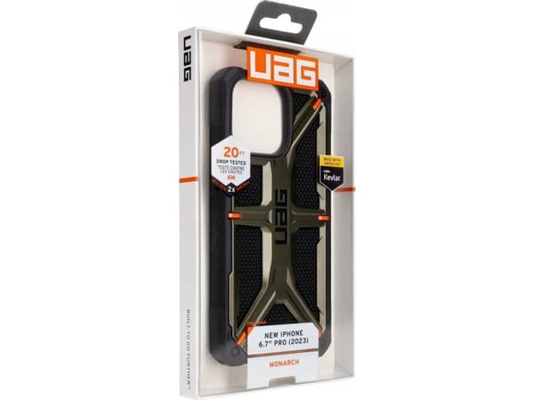 Urban Armor Gear 11429811397B, Etui, Apple, iPhone 15 Pro Max, 17 cm (6.7"), Sort, Grønn