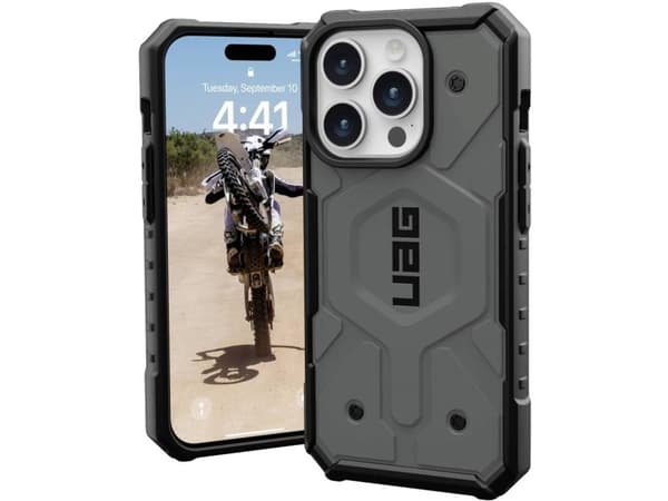 UAG kotelo ( UAG ) Urban Armor Gear Pathfinder yhteensopiva Magsafe IPHONE 15 PRO -puhelimelle hopea
