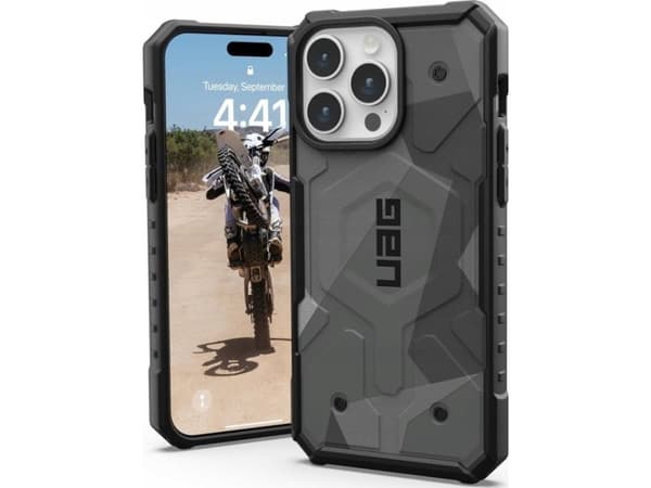 Urban Armor Gear 114303114033, Etui, Apple, iPhone 15 Pro Max, 17 cm (6.7"), Kamuflasje, Grå