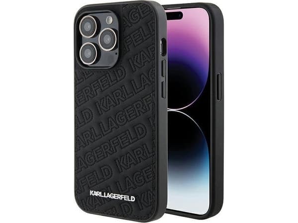 Karl Lagerfeld Karl Lagerfeld KLHCP15LPQKPMK iPhone 15 Pro 6.1" czarny/black hardcase Quilted K Pattern