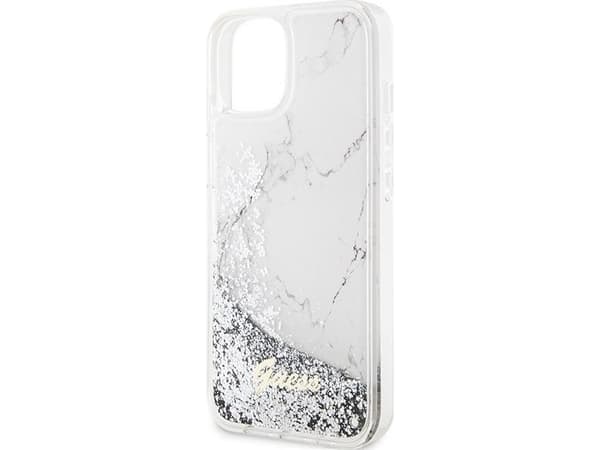 Guess Etui Guess GUHCP14SLCSGSGH Apple iPhone 14 biały/white hardcase Liquid Glitter Marble