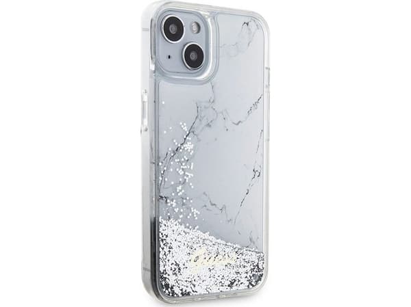 Guess Etui Guess GUHCP14SLCSGSGH Apple iPhone 14 biały/white hardcase Liquid Glitter Marble