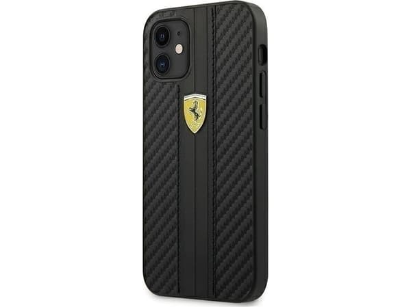 Ferrari Ferrari FESNECHCP12SBK iPhone 12 mini 5,4" czarny/black hardcase On Track PU Carbon
