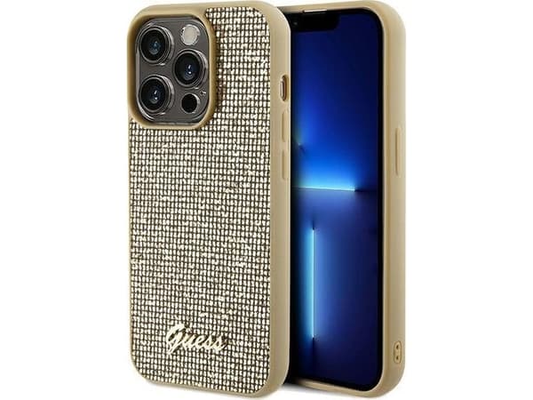 Guess Guess GUHCP14LPMSDGSD iPhone 14 Pro 6.1" złoty/gold hardcase Disco Metal Script