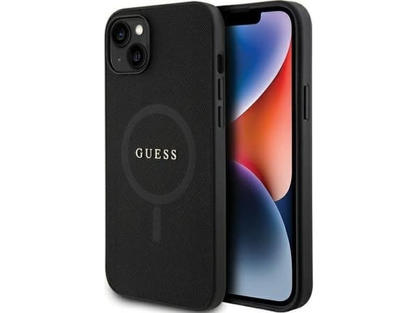 Guess Guess GUHMP15MPSAHMCK iPhone 15 Plus 6.7" czarny/black hardcase Saffiano MagSafe