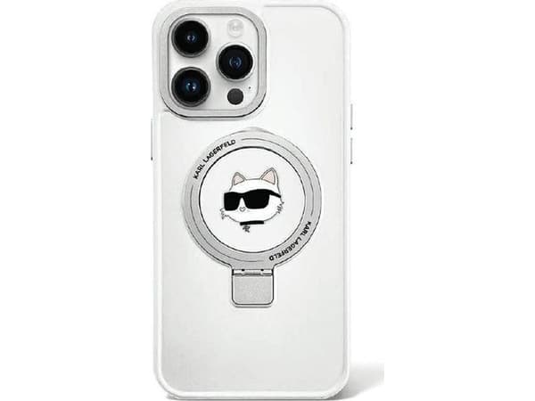 Karl Lagerfeld Karl Lagerfeld KLHMP15SHMRSCHH iPhone 15 6.1" biały/white hardcase Ring Stand Choupette Head MagSafe