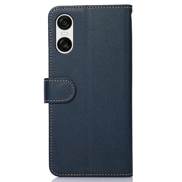 KHAZNEH Sony Xperia 10 VI Plånboksfodral Blå/Brun
