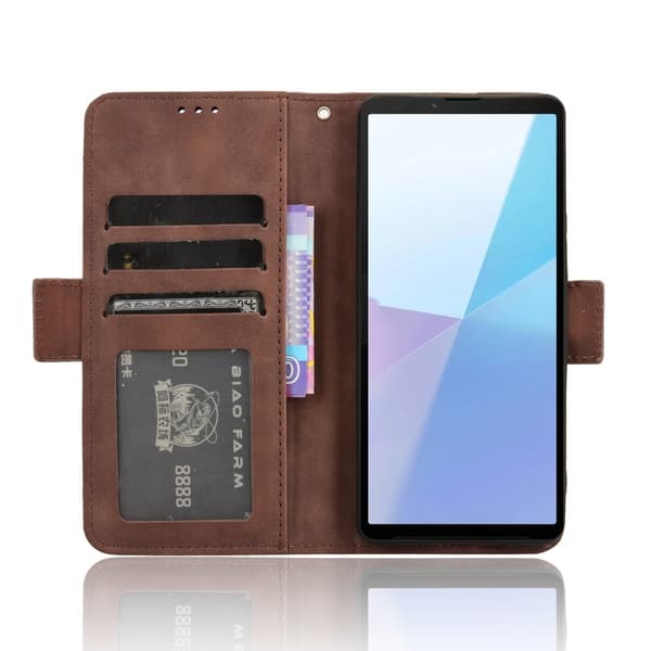 Tegnebogstelefontaske til Sony Xperia 10 VI - Brun