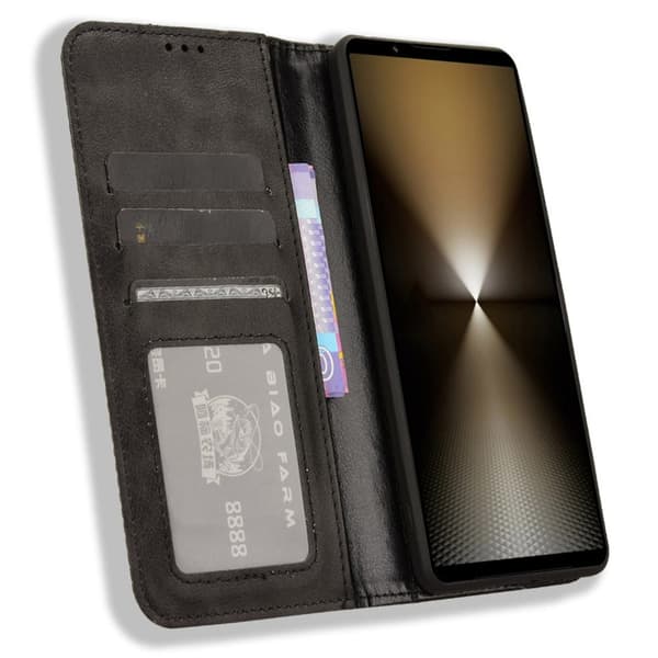 Wallet Stand Flip-telefonetui til Xperia 1 VI