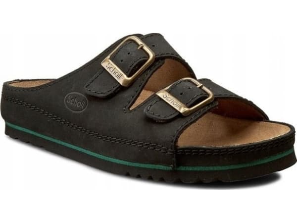Scholl Air Bag - unisex-sandaler, sort, størrelse 45
