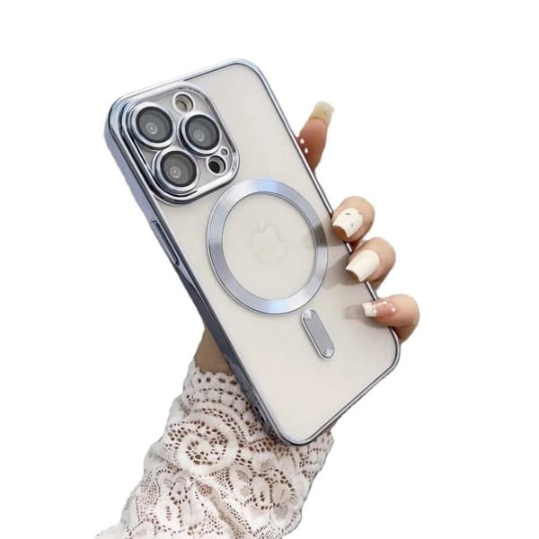 Etui til iPhone 15, Pro & Max magnet for nem opladning galvanisering