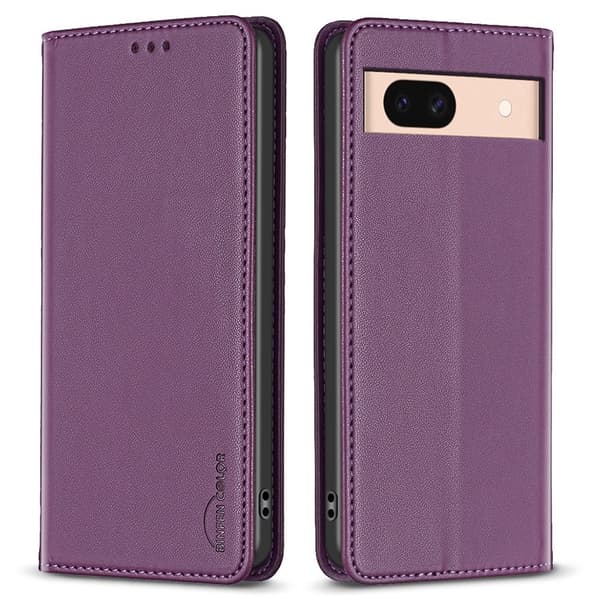 BINFEN COLOR För Google Pixel 8a Fodral Telefonfodral - Mörklila