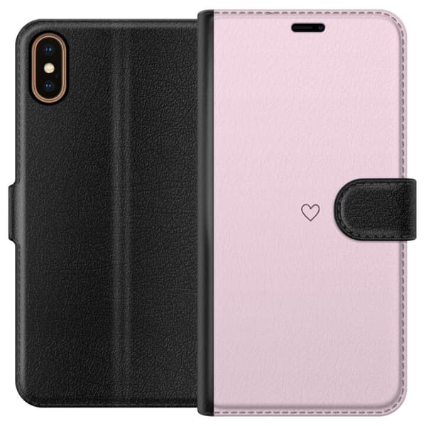 Plånboksfodral till Apple iPhone X med Hjärta motiv