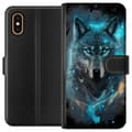 Miniatyrbillede 1 af 4: Tegnebogsetui til Apple iPhone XS Max med Ulve motiv