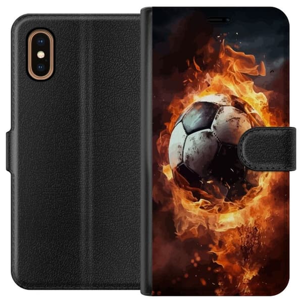 Lommeboketui til Apple iPhone XS Max med Fotball motiv