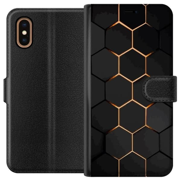 Lommeboketui til Apple iPhone XS Max med Luksuriøst Mønster motiv