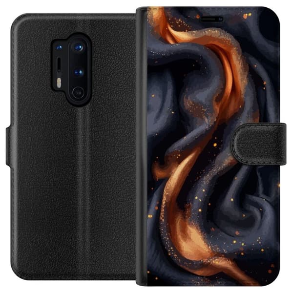 Lompakkokotelo OnePlus 8 Pro-laitteelle, jossa on Tulinen silkki kuvio