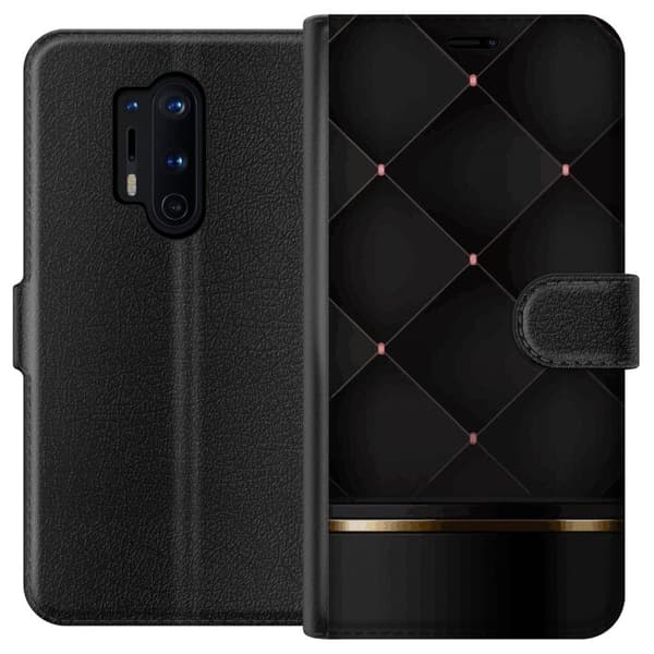 Lompakkokotelo OnePlus 8 Pro-laitteelle, jossa on Ylellinen linja kuvio