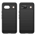 Miniatyrbild 2 av 4: Karbon fiber Texture Skal TPU till Google Pixel 8a - Svart