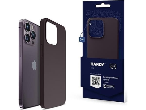 Dėklas Apple iPhone 14 Pro – 3mk Hardy Silicone MagCase Deep Violetinė