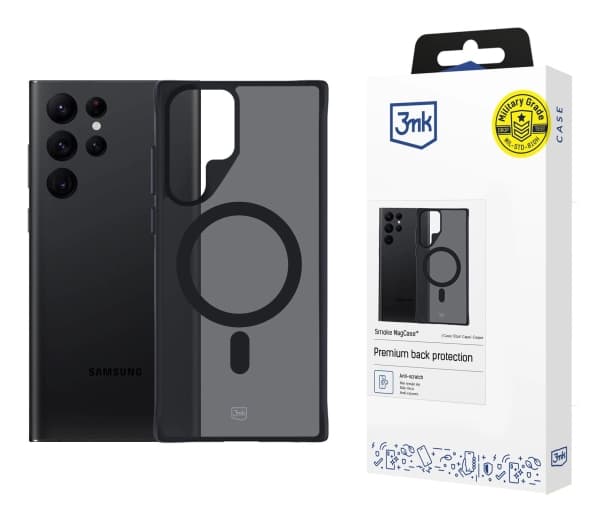 3MK Smoke MagCase, Omslag, Samsung, Galaxy S22 Ultra 5G, 17,4 cm (6.84"), Grå