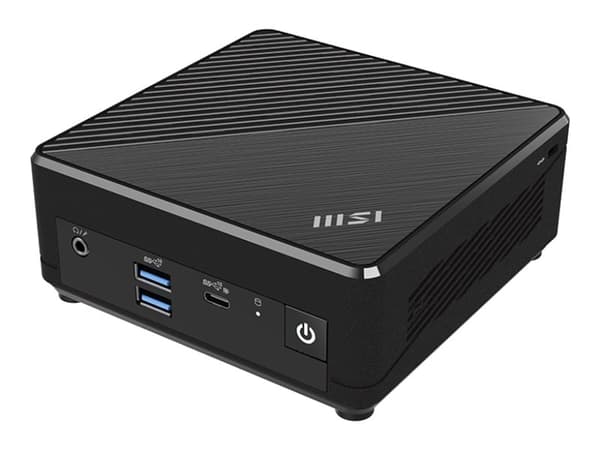 MSI Cubi N ADL S 078EU - Mini-PC N-series N100 / upp till 3.4 GHz - RAM 4 GB - SSD 128 GB - NVMe - UHD Graphics - Gigabit Ethernet - Win 11 Pro - skä Svart
