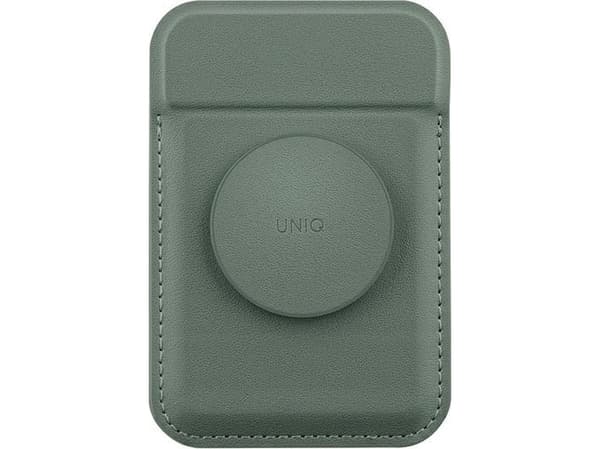 Uniq stativ UNIQ Flixa magnetkortlommebok med stativ grønn/lavgrønn MagSafe