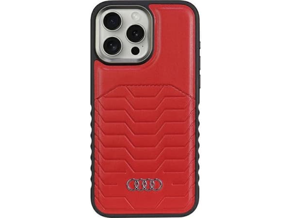 Audi Audi Synthetic Leather MagSafe iPhone 14 Pro 6.1" czerwony/red hardcase AU-TPUPCMIP14P-GT/D3-RD