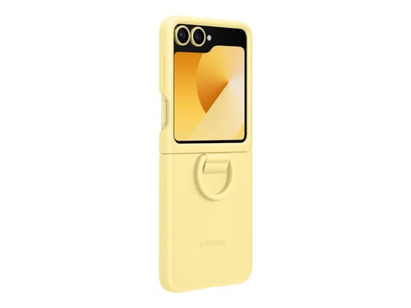 Samsung EF-PF741 - Matkapuhelimen takakuori - renkaalla - silikonia - keltainen - Galaxy Z Fold6 -puhelimiin
