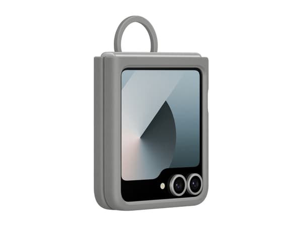 Samsung EF-PF741 - Baksidedeksel for mobiltelefon - med ring - silikon - grå - for Galaxy Z Flip6