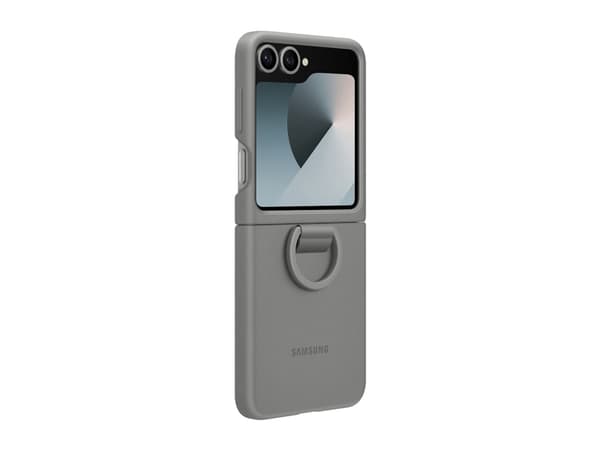 Samsung EF-PF741 - Baksidedeksel for mobiltelefon - med ring - silikon - grå - for Galaxy Z Flip6