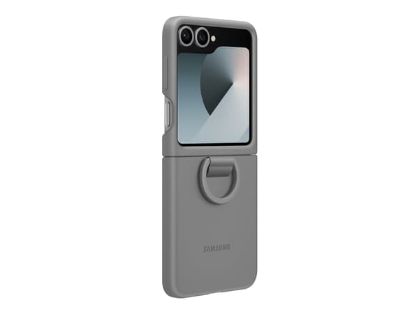 Samsung EF-PF741 - Baksidedeksel for mobiltelefon - med ring - silikon - grå - for Galaxy Z Flip6