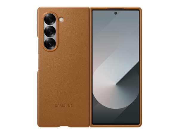 Samsung EF-VF956 - Beskyttelsesboks lommebok for mobiltelefon - veganlær - gyllenbrun - for Galaxy Z Fold6