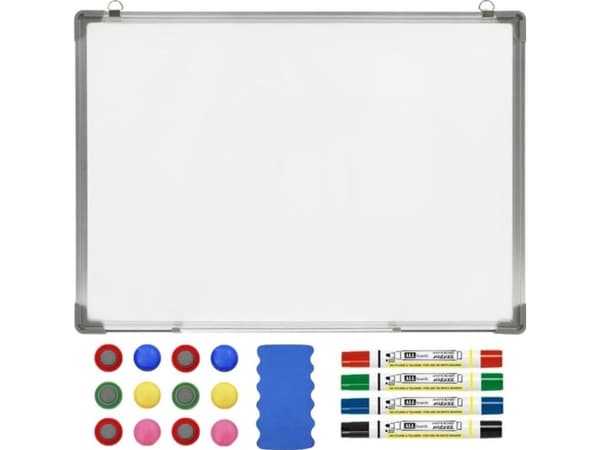 MAGNETISK WHITEBOARDTAVLA 150X100CM + TILLBEHÖR