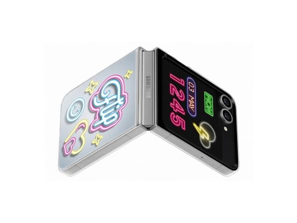 Samsung - Baksidedeksel for mobiltelefon - neon tema - grå - for Galaxy Z Flip6