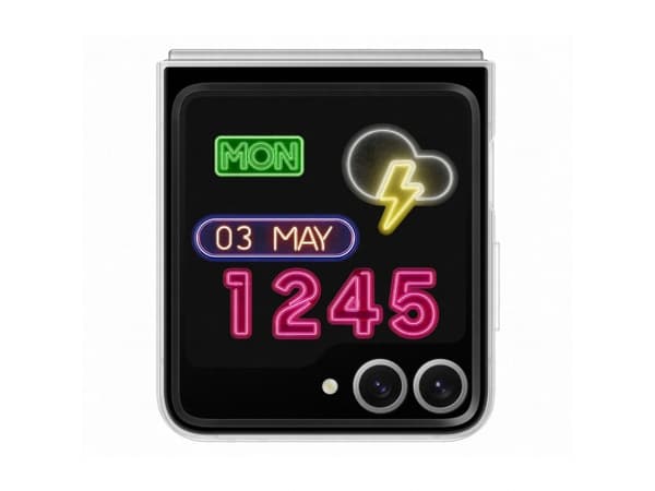Samsung - Baksidedeksel for mobiltelefon - neon tema - grå - for Galaxy Z Flip6