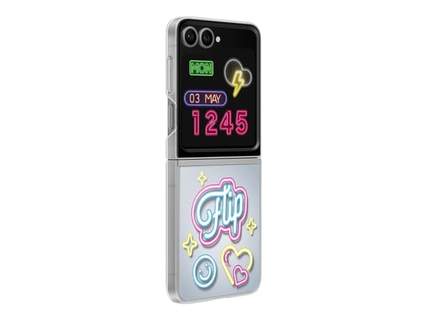Samsung - Baksidedeksel for mobiltelefon - neon tema - grå - for Galaxy Z Flip6
