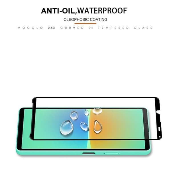 Mocolo Sony Xperia 10 III Härdat Glas Skärmskydd - Svart
